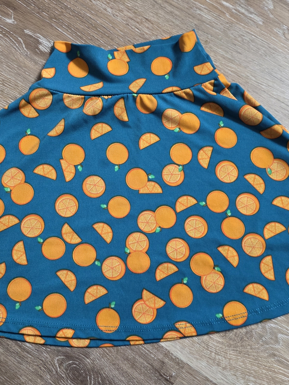 LuLaRoe Teal Orange Citrus Print Skirt